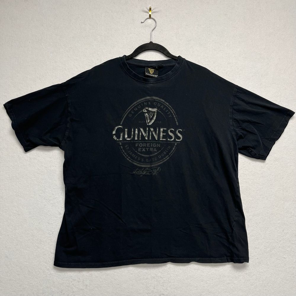 Guinness Foreign Extra Black Graphic T-Shirt Vintage Style Beer Logo Casual Tee